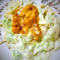 アオサのクリームパスタ♡ウニ乗せ|🇦🇺OZ🇦🇺さん