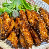 手羽中のオイスターソース炒め|ゆういんしゅさん