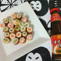 竹輪のきゅうり詰め&カニカマ人参サラダ詰め