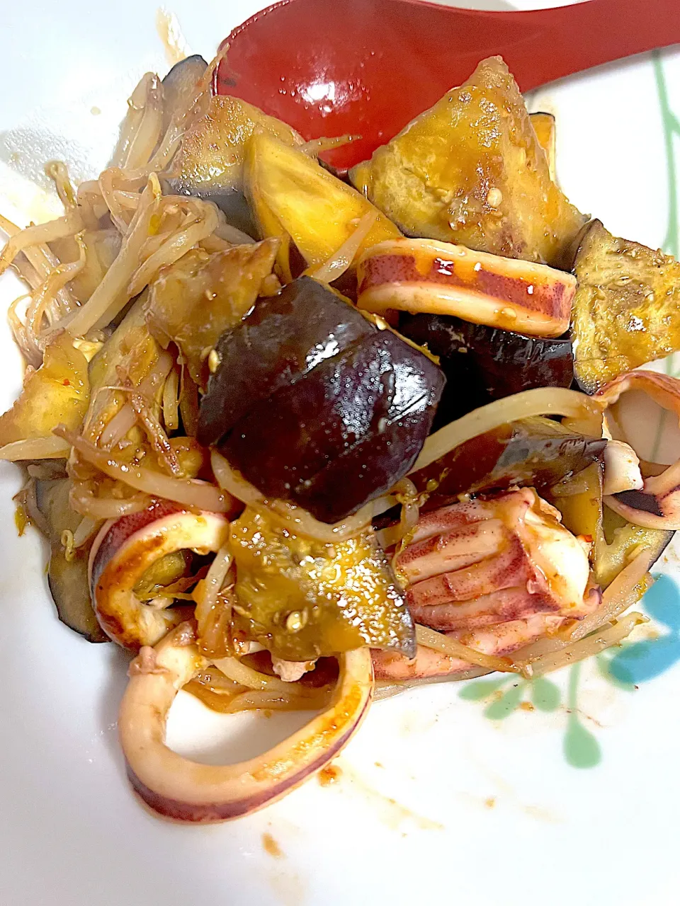 米茄子とイカの中華風炒め|woocofaさん