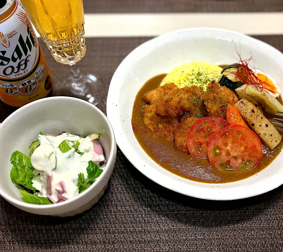 夏野菜とチキンカツカレー|mimiさん