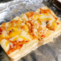 油揚げ＋キムチーズのピザ？|あーるさん