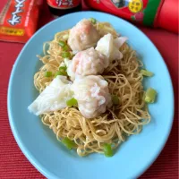 オイスター和え麺 雲呑トッピング|アッチさん