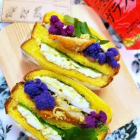 🔷やさしい味わいの🥕ニンジンしりしりde🎃パンプキン食パンのサンドイッチ🥪🔷|@きなこさん