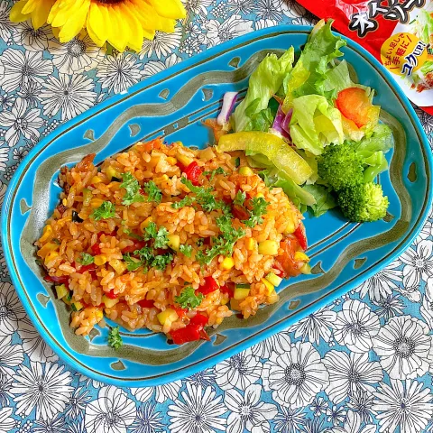 「李錦記　パンダブランドオイスターソース　スパウトパウチ」を使ってみたSnapdishの料理・レシピ写真:ケチャップライス🌽