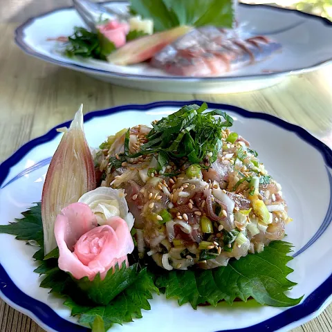 「サンジルシ 料亭赤だし 750g」を使ってみたSnapdishの料理・レシピ写真:とんちんさんの料理 なめろう