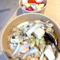 冷やしフレンチスープご飯とカラフル根菜サラダ|yさん