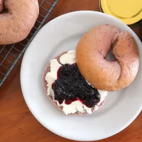 ブルーベリーベーグル🫐🥯|きみぷさん