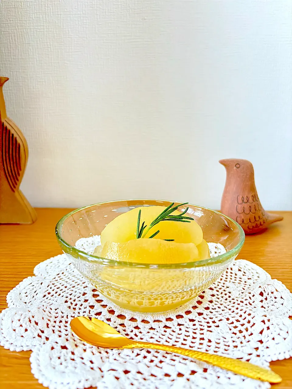 ニトリ「Wできたてシェフレンジ」で梨のコンポート|とっぴぃさん