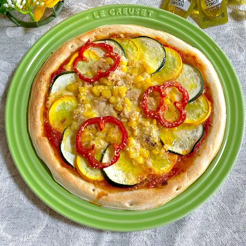 「ミニエクストラバージン　オリーブオイル」を使ってみたSnapdishの料理・レシピ写真:ツナマヨコーンピザ🍕