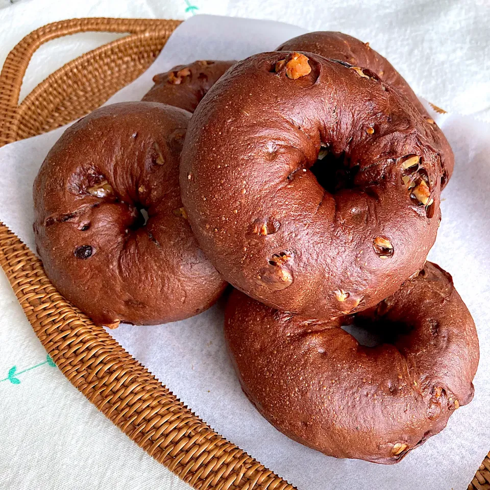 チョコとクルミのベーグル|ましてさん