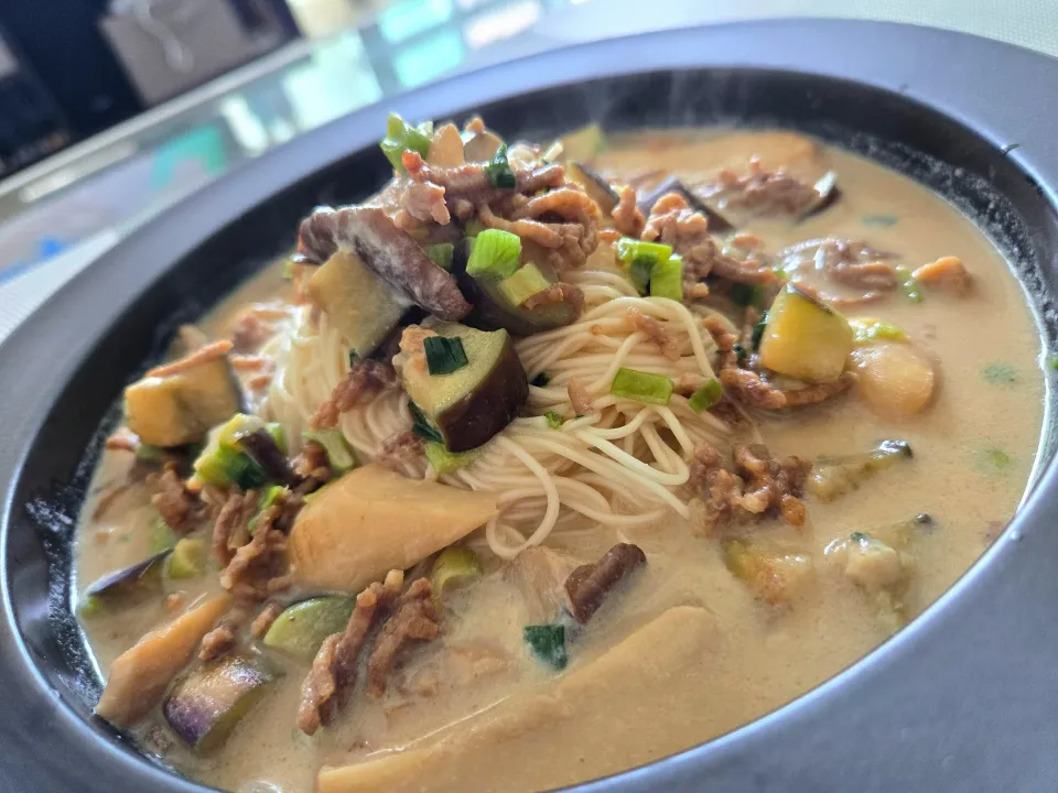 茄子とエリンギの素麺|しあるさん