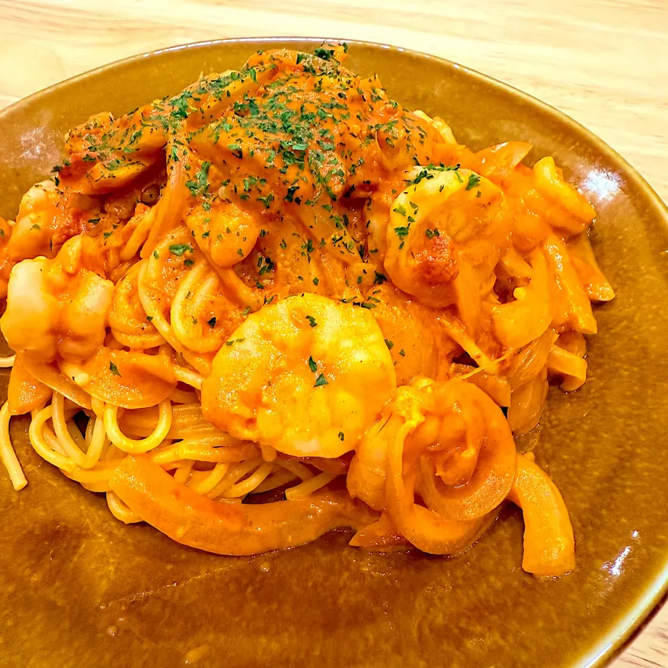 トマトクリームパスタ|もやぴさん