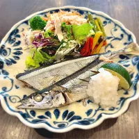 秋刀魚の塩焼きプレート| deekay71さん