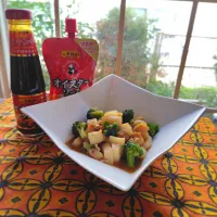 海鮮とブロッコリーのオイスターソース炒め|かよこさん