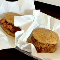 冷凍シェフレンジで『冷凍ライスバーガー』