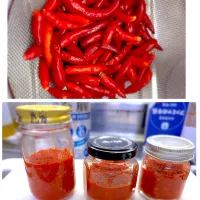 島唐辛子で練り唐辛子🌶️|Shimoda Tohruさん