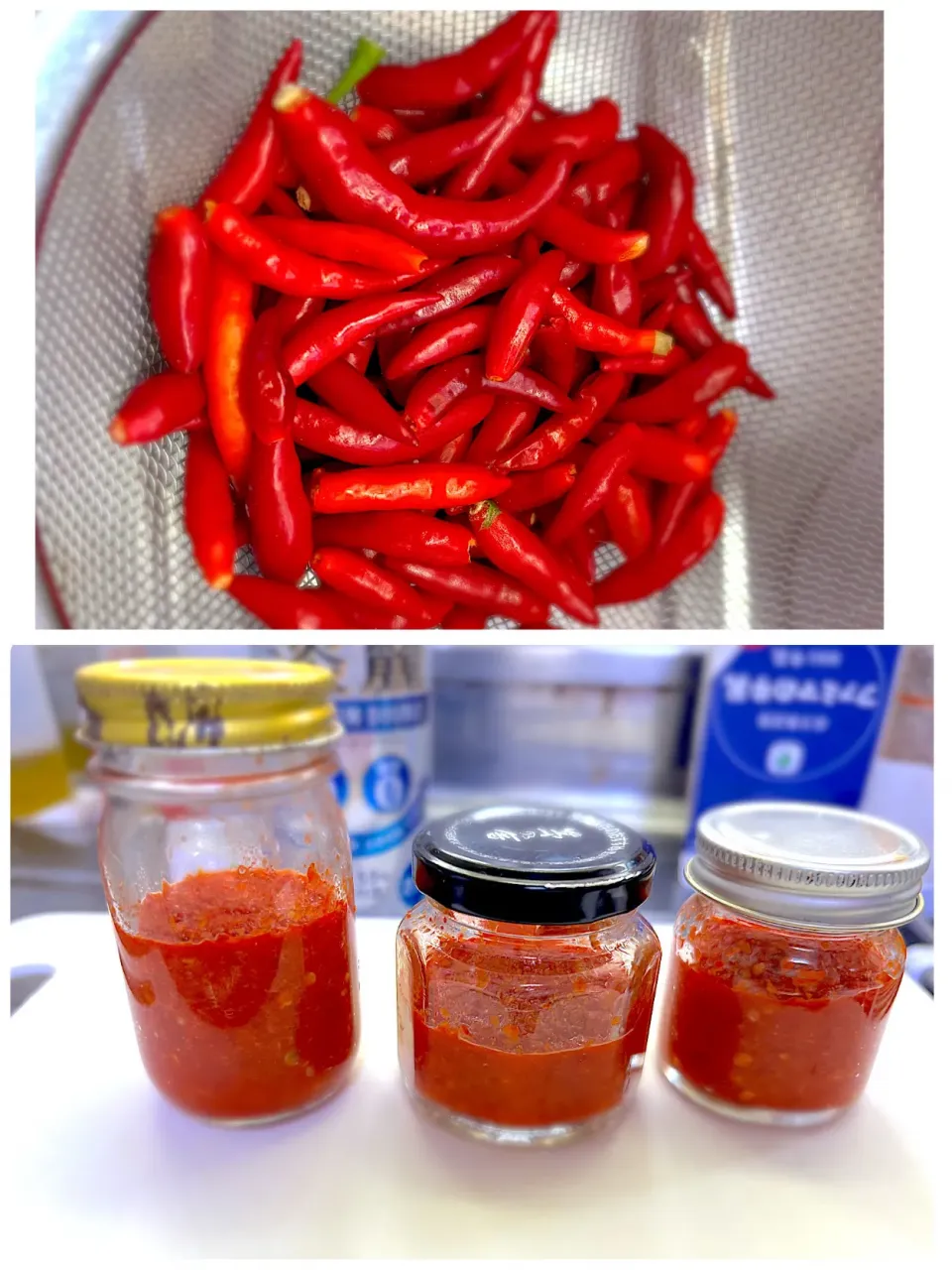 島唐辛子で練り唐辛子🌶️|Shimoda Tohruさん