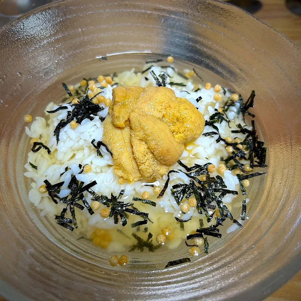 冷製生ウニ茶漬け|えみりんさん