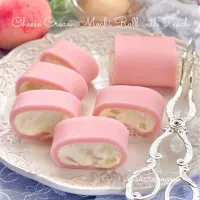 桃のチーズクリーム餅ロール🍑