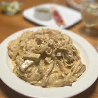 8/30の夕食　カルボナーラ|yoneさん