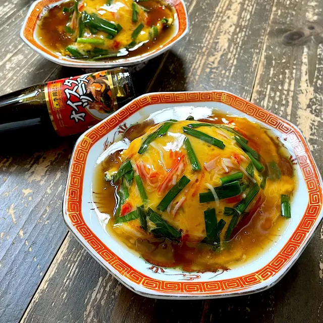 Snapdishの料理・レシピ写真:天津飯｜王道？それとも新感覚？【李錦記 オイスターソース党】が「伝統派」と「革新派」に分裂！あなたの一票は？