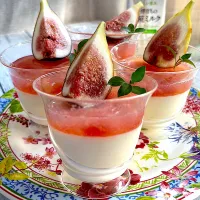 米糀ミルクでいちじくのパンナコッタ|とんちんさん
