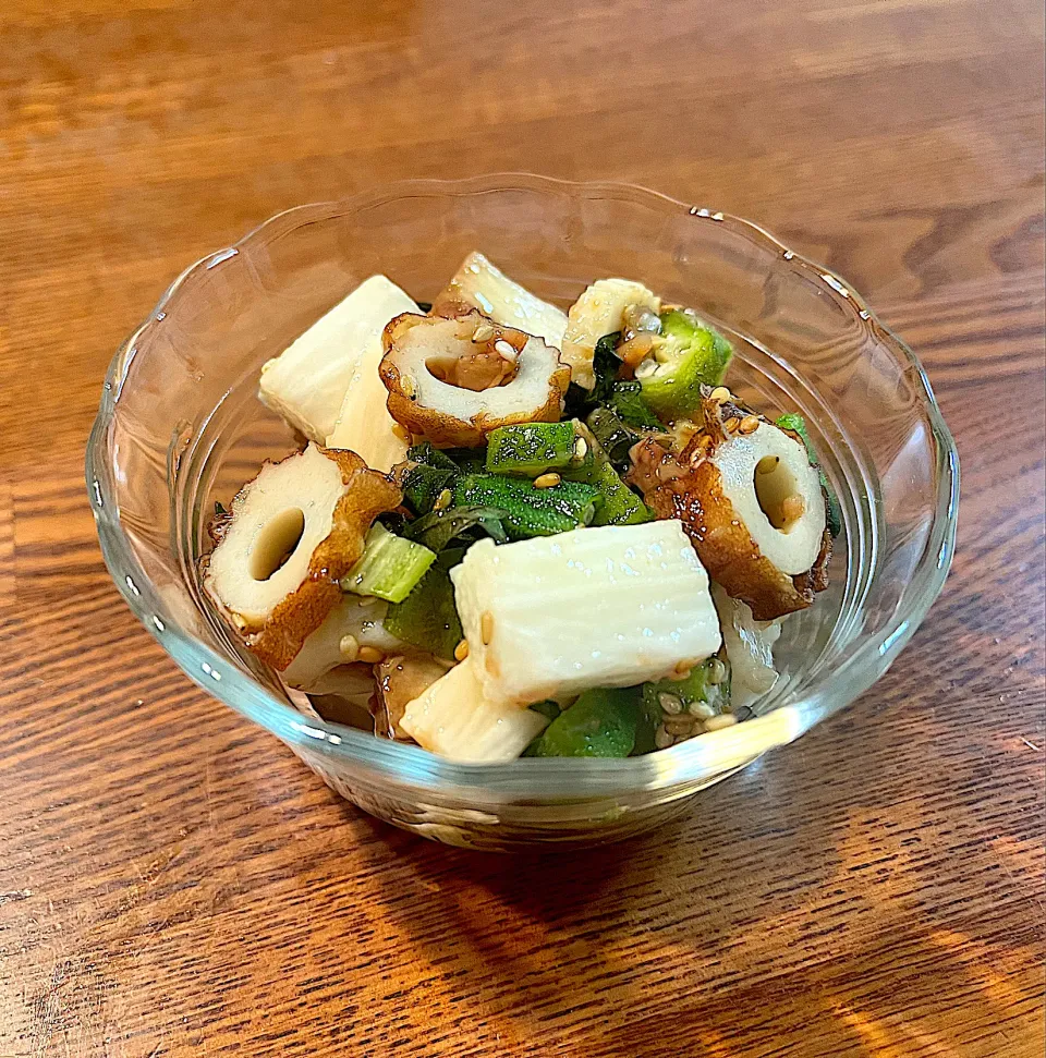 長芋とオクラの梅しそ和え|ちろるろさん