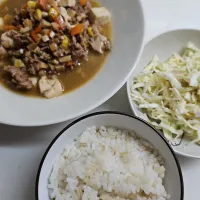 ☆昼☆五目麻婆豆腐、コールスロー、ごはん| ｼｮｺﾗさん