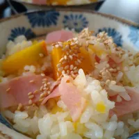 かぼちゃご飯　ベーコン入り|とだともさん