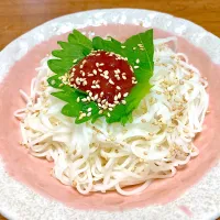 大葉と梅のそうめん🍀
