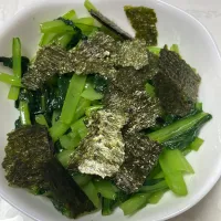 小松菜塩こんぶ和え|ゆーいちさん