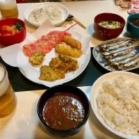 スーパーで半額ばかりの晩御飯|Takeshi  Nagakiさん