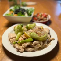 8/31の夕食　鶏とししとうの塩炒め| yoneさん