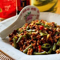 アッチさんの料理 酸豆角炒肉末|にゃんぺこさん