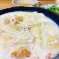 ＊白菜とカニカマの米粉クリーム煮♪＊|ultramarineさん