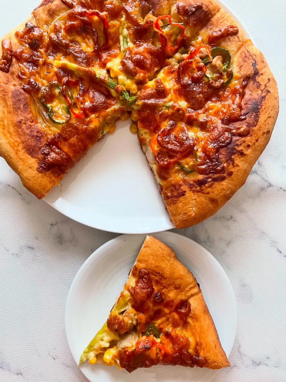 今日のランチにピザ焼きました|めんちゃんさん