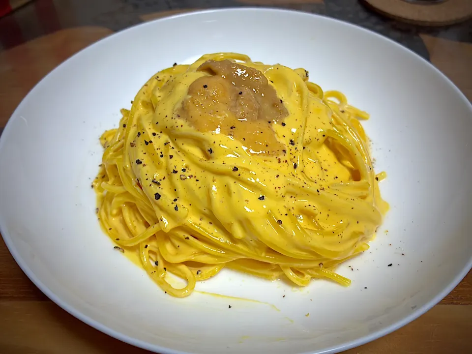 生ウニクリームパスタ🍝|えみりんさん