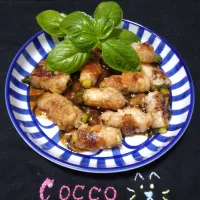 豚肉くるくる巻きアスパラ＆シソ✨