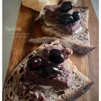 発酵あんこと黒豆のタルティーヌ