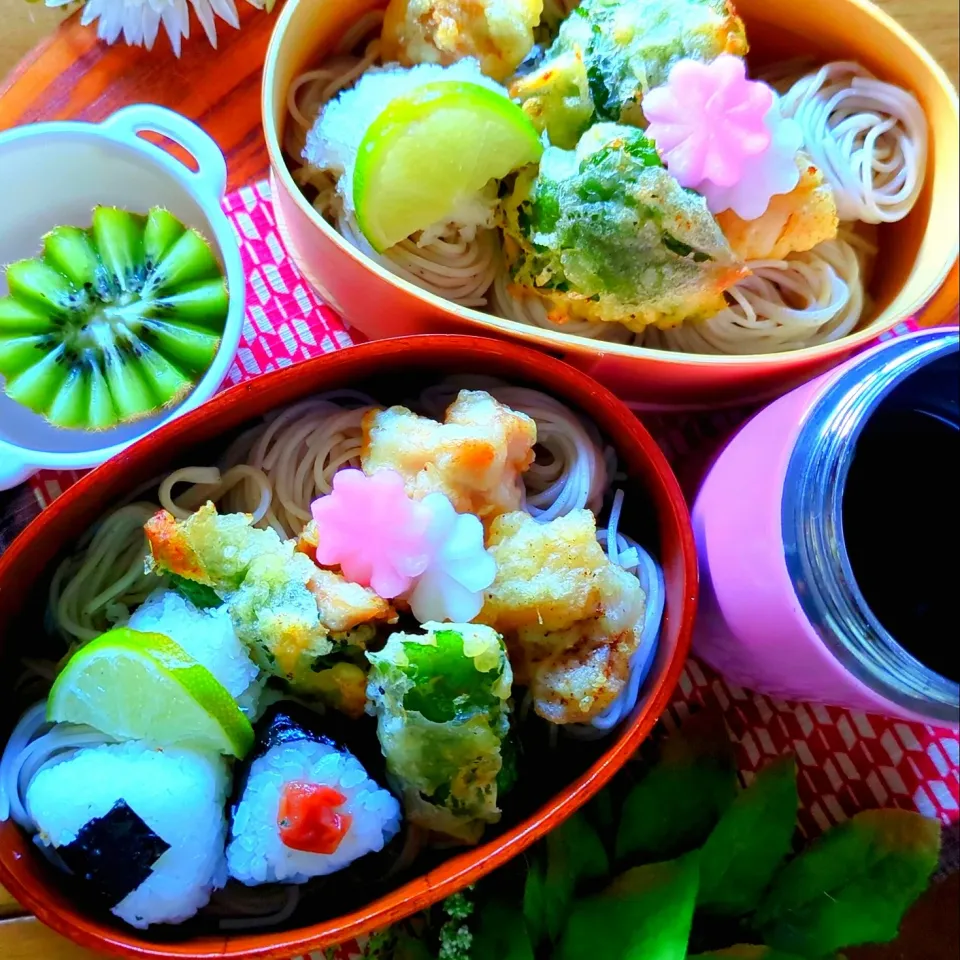 鶏天おろし蕎麦弁当🍱|さらママさん