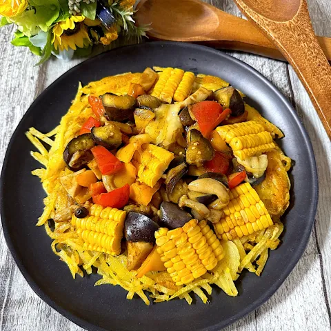 「味付カレーパウダー　ジャワカレー味」を使ってみたSnapdishの料理・レシピ写真:ピザ風🍕カレーガレット✨