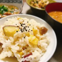 秋の味覚🍄‍🟫簡単麹さつまいもご飯|れれれさん