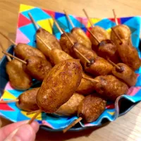 ポークビッツでミニアメリカンドッグ|べべべさん