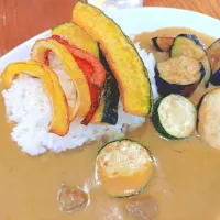 ココナッツカレー、夏野菜トッピング✨|karyou bingaさん