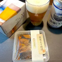 【長浜浪漫ビール】淡海ピルスナー＆【あゆの店きむら】琵琶ます焼漬|Tak@さん