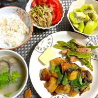9/2晩ご飯：鮭と茄子の甘辛焼き| ななみんさん