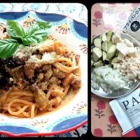 パスタキューブのボロネーゼ