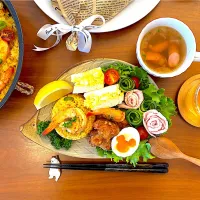 おもてなしごはんをワンプレートに盛り付け