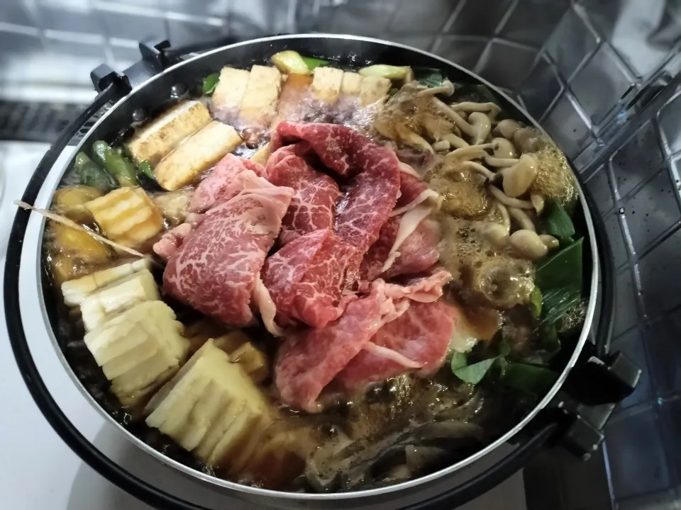 黒部和牛ですき焼き|みよぱさん